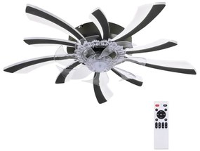 Brilagi-LED Lampă cu ventilator, dimabilă LED/50W/230V 3000-6500K negru+DO