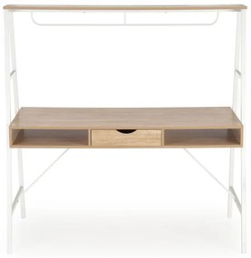 Masa de birou B48 stejar sonoma/alb L139 cm