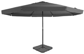 vidaXL Umbrelă de soare de grădină, bază portabilă, antracit