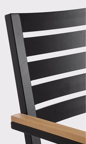 Scaun de grădină gri antracit din metal Henna – Bizzotto