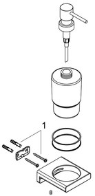 Dozator sapun lichid, Hansgrohe, AddStoris, crom