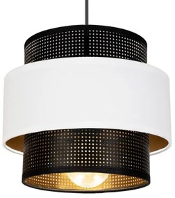 Lustră pe cablu NESS 3xE27/60W/230V d. 45 cm neagră/albă