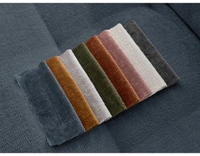 Canapea albastru-închis cu tapițerie din chenille 237 cm Whesley – Bobochic Paris