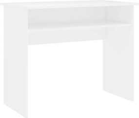vidaXL Birou, alb, 90x50x74 cm, lemn prelucrat