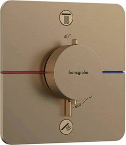 Baterie dus termostatata incastrata bronz periat Hansgrohe ShowerSelect Comfort Q 2 functii