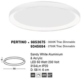 Plafoniera LED dimabila design circular PERTINO D-58cm