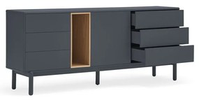 Comodă joasă de culoare gri închis 180x76 cm Corvo - Teulat