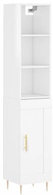3190071 vidaXL Dulap înalt, alb extralucios, 34,5x34x180 cm, lemn prelucrat
