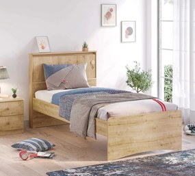 Pat Mocha 120x200 cm cu tablie pentru copii si adolescenti ,   eleganta naturala si design modern
