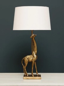 Lampa de masa, cu abajur din in, Giraffe