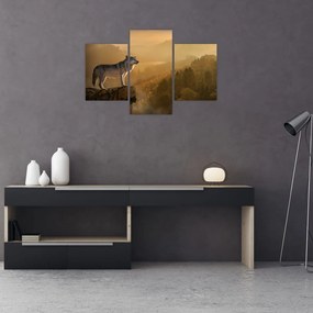 Tablou - Lup pe stăncă (90x60 cm)