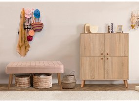 Mobilier pentru hol Maluxe 200 (Stejar sonoma + Piatră). 1089081