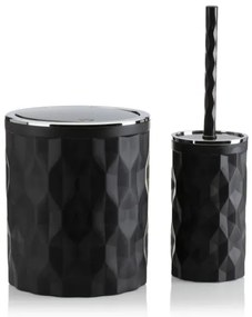 Set de baie REINA 5 buc. negru/crom