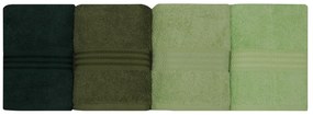 Set 4 prosoape haaus Rainbow, Verde, 100% bumbac, 50 x 90 cm