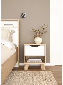 Noptieră albă-în culoare naturală Ikast – Tvilum