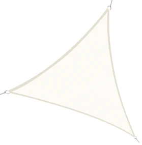 Outsunny Cort Parasolar Triunghiular, Protecție UV, Perfect pentru Spații Exterioare, Crem, 6x6x6m | Aosom Romania