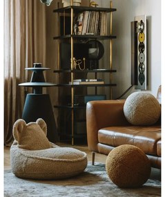 Pernă decorativă pentru copii maro cu tapițerie din țesătură bouclé Ball – Wigiwama