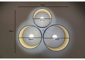 Duolla - Plafonieră ROLLER TRIO 3xE27/60W/230V antracit
