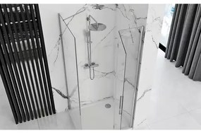 Cabina de dus dreptunghiulara cu usa pliabila Rea Molier 80x90 crom