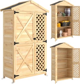 Outsunny Dulap de Exterior: Căsuță de Grădină cu Ușă Ventilată și Kit Anti-Răsturnare. | Aosom Romania