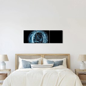 Tablou cu picături de gheață (cu ceas) (90x30 cm)