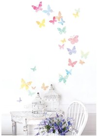 Set 24 autocolante Ambiance Artistic Butterflies