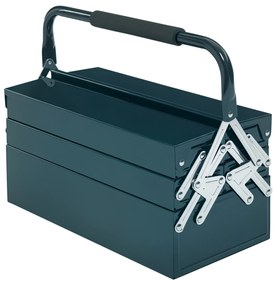 DURHAND Cutie de unelte Caseta de unelte Montaj Cufăr de unelte gol economisire spațiu cu 5 rafturi pliante stabil Oțel (SPCC) Verde închis 45 x 20 x 34,5 cm | Aosom Romania