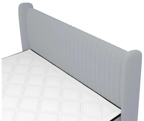 Pat matrimonial 180 cm Dalmo 180 (cu somieră) (cu sp. depozitare) (grafit + negru). 1099653