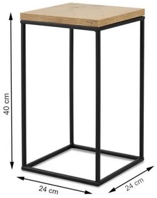 Suport flori BASICLOFT 40x24 negru/maro