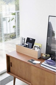 Organizator alb/în culoare naturală pentru papetărie din metal Rin – YAMAZAKI