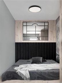 Plafoniera LED dimabila design circular OLAF neagra 60cm