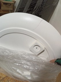 Reducere Masuta de cafea ISLAND Ø 54 cm, alb II. calitate