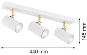 Spot Argon 1475 LAGOS 3xGU10/5W/230V albă/aurie