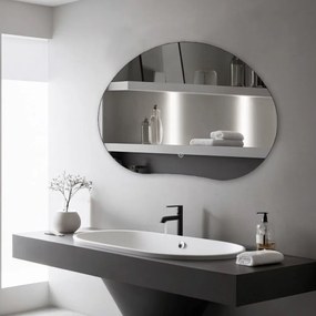 Oglinda LED 80x60 cm, Iluminare 3 Nuanțe, Touch Control & Design Premium