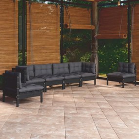 3096200 vidaXL Set mobilier de grădină cu perne, 6 piese, lemn masiv de pin