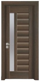 Usa Interior din MDF Novo Doors ND03 LUX PREMIUM, Cadru din Lemn Masiv, KIT COMPLET, Toc Reglabil de 10 CM INCLUS, Plinta pe Ambele Parti (Culoare: