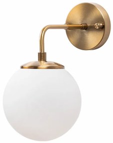 Aplica de Perete cu Abajur de Sticla Mata Viran - 10895, Soclu E14, Max. 40W, Culoare Vintage