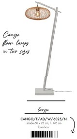 Lampadar eco din bambus Cango L white/60x25 nat