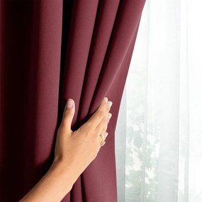 Draperie burgundy dimout (semi-opacă) 140x245 cm Kierra – Restilo