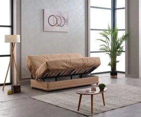 Canapea extensibila cu saltea relaxa si husa detasabila Genova, maro