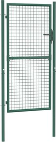vidaXL Poartă de gard din oțel, 100x175 cm, verde