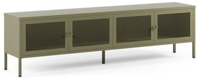Comodă TV verde din metal 160x50x35 cm Fayna – Marckeric