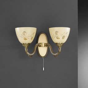 Aplica de perete din alama 2 brate design italian 6258