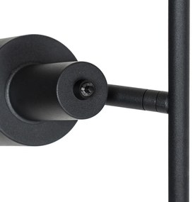 Lampă de podea inteligentă neagră inclusiv 2 Wi-Fi A60 - Stijn