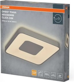 Osram - Plafonieră LED dimerizabilă ORBIS PIANA LED/36W/230V 48,5x48,5 cm argintiu