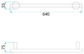 Cuier de baie 16101 Aristo cupru periat