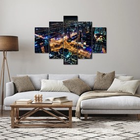 Tablou cu oraș nocturn (150x105 cm)