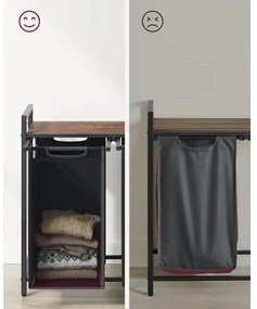 Coș pentru rufe REX maro/gri