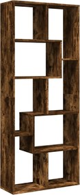 vidaXL Bibliotecă/separator cameră stejar fumuriu 67x25x161,5 cm lemn