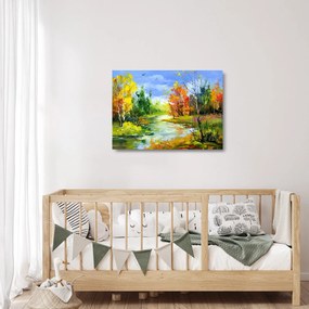 Tablou pe sticlă - Peisaj - pictură (70x50 cm)